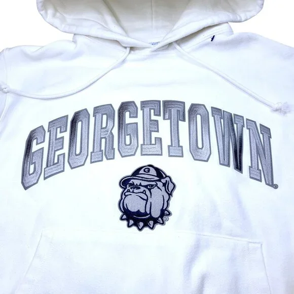 Champion Georgetown Hoyas White Pullover Sweatshirt Hoodie - Picture 5 of 8